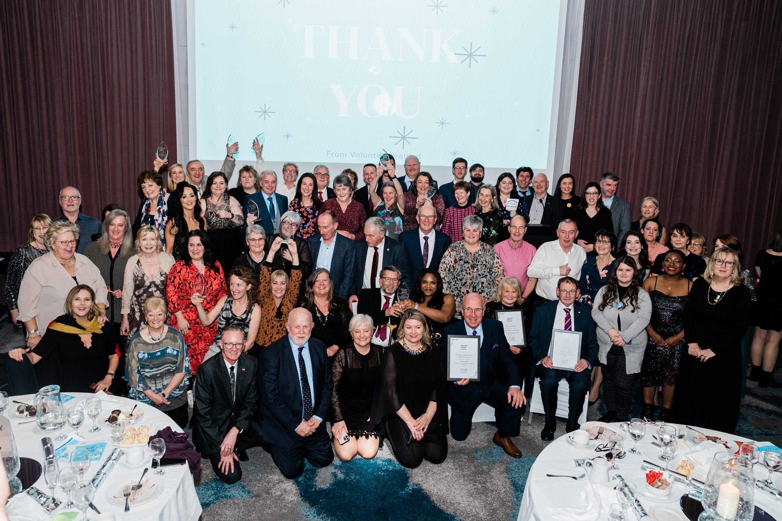 Group ohoto 50+ people at Volunteer Ireland Awards ceremony