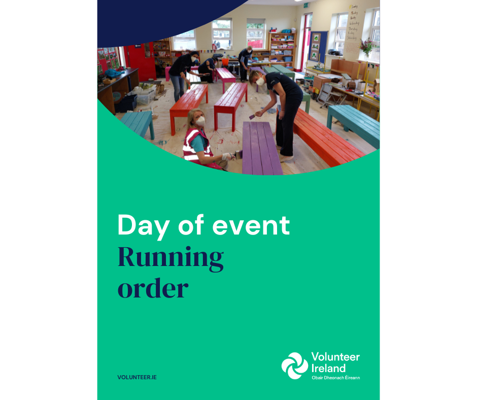 Day of Event Running Order